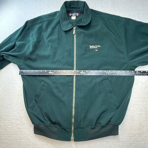 VTG Monterey Club Mens L Green‎ Microfiber Zip Golf Jacket Redding pro am 90s